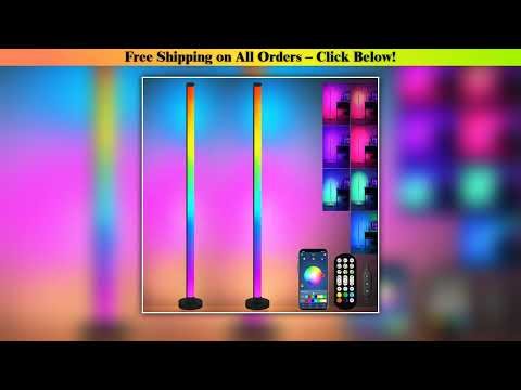 Smart LED Floor Lamp RGB Remote & APP Control Music Sync Corner Lighting Timer Modern Mood