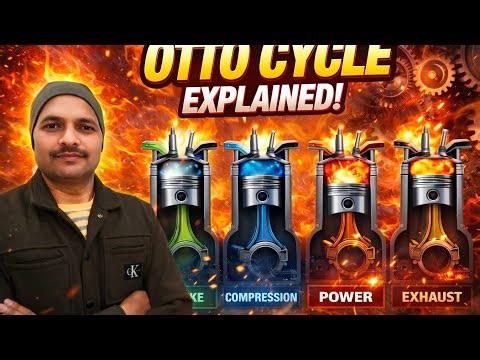 Auto / Otto Cycle Explained in Hindi | Four Stroke Engine ⭐⭐ | Four Stroke Petrol Engine | #shorts