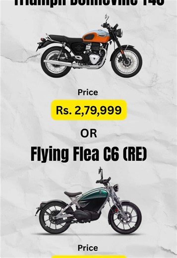 Two legends, almost the same price! 🏍️🔥 Triumph Bonneville T40 or Flying Flea C6 (RE) — which one would you choose? 👀👇 #ZulifVlogs #TriumphBonneville #FlyingFleaC6 #BikeLovers #NepalBikers