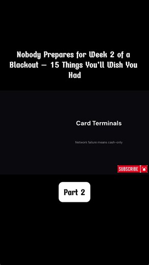 Nobody Prepares for Week 2 of a Blackout — 15 Things You’ll Wish You Had #emergencypreparedness #prepper #survivaltips #stockpile #foodstorage