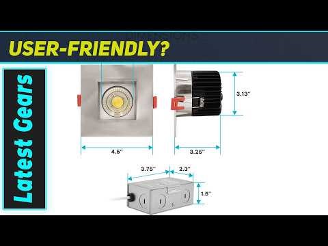 LUXRITE 4 Inch Square LED Recessed Lighting: Amazing 5-in-1 Color & Easy Install!