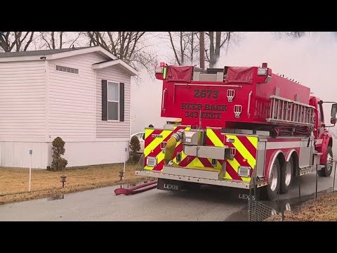 Crews on the scene of mobile home fire in Coal Valley