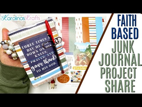 Faith Based Junk Journal with a Vinyl Cover Project Share, Prayer Junk Journal Flip Through