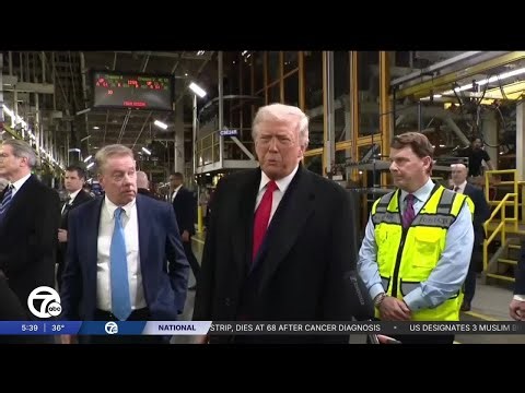 Trump visits a Ford pickup truck factory, aiming to promote his efforts to boost manufacturing