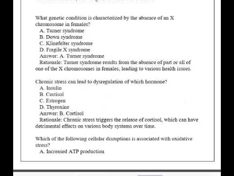 NUR315 Pathophysiology Final Exam Review Q & A 2026 (Complete And Verified Study material) (19pages)