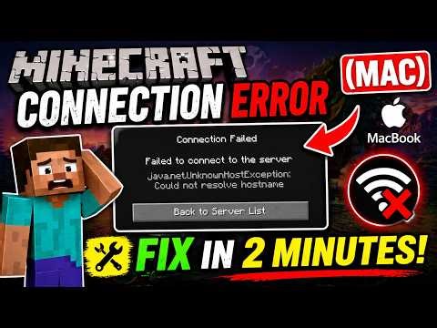 Fix Minecraft “Failed to Connect to Server” Error on Mac