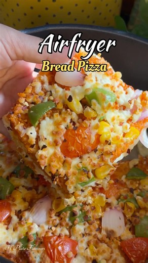 10-Minute Air Fryer Pizza 🍕| Airfryer recipe | night cravings | easy snack idea #shorts