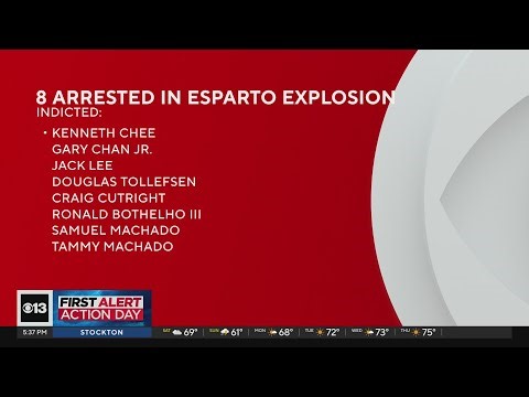 Latest after eight indicted in 2025 Esparto fireworks explosion