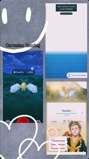 🤯 INSANE LUCK! 😱 WILD SHUNDO SWABLU CAUGHT IN POKÉMON GO! ✨💯🍀 | CARTESIAN GAMING #shortvideo