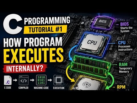 C Programming Basics | How Program Executes Internally| Lecture 1