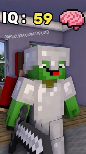 IQ Test JJ and Mikey #minecraft #minecraftanimation #jj #animation #minecraftmovie #minecraftanime