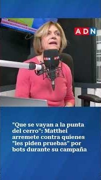 Matthei arremete contra quienes "les piden pruebas" por bots durante su campaña presidencial
