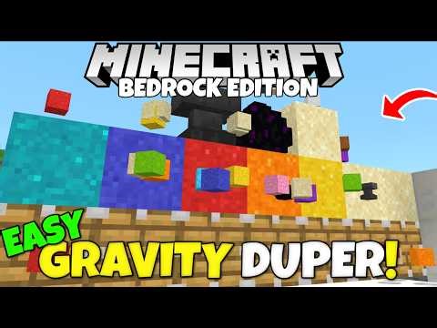 EASY Gravity Block Duplicator! Infinite Items! Minecraft Bedrock Edition MCPE Xbox PC PS5