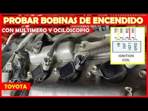 How to test Toyota 4-wire coils with a multimeter, oscilloscope, and wiring diagram