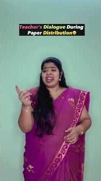 Teacher's Dialogue During Paper Distribution😁#sharmilageorge #shorts