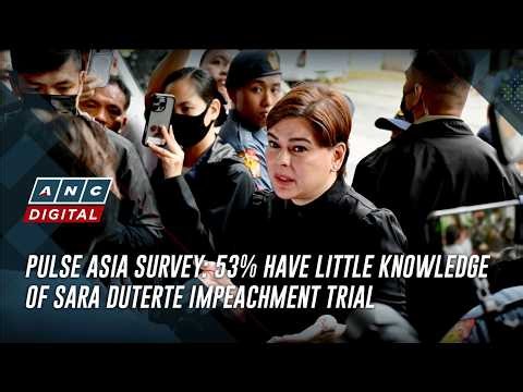 Pulse Asia survey: 53% have little knowledge of Sara Duterte impeachment trial