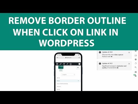 How to Remove Border Outline When Click on Link / Mobile Menu in WordPress