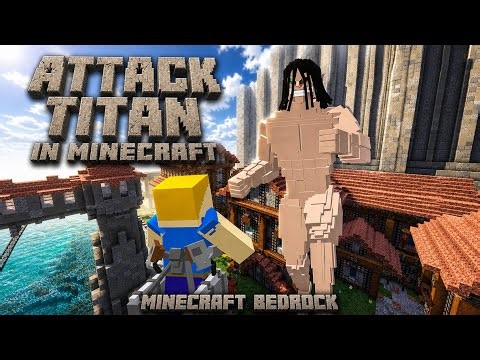 Play as attack titan in minecraft bedrock [ Aot Revenge ]