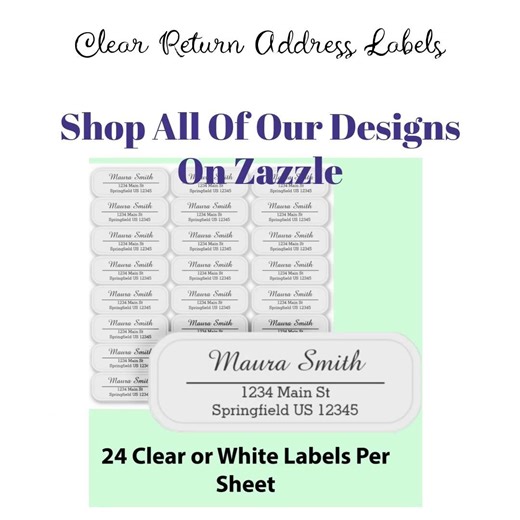 Clear return address labels #zazzlemade