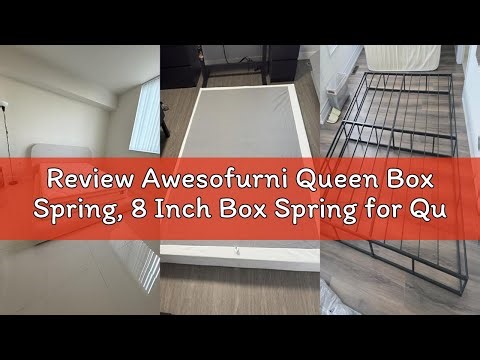 Review Awesofurni Queen Box Spring, 8 Inch Box Spring for Queen Bed, 3000 lbs Heavy Duty Metal Frame