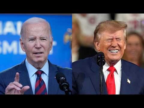 ‘He could never find his way’: Trump jabs at Biden over struggles to get off stage