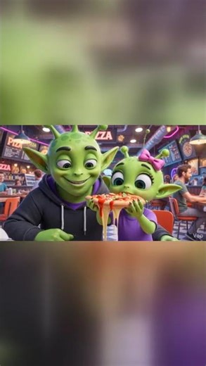 Did Aliens Eat Pizza? 👽🍕 #funny #cartoon #lifeisbutadream #disney #memes