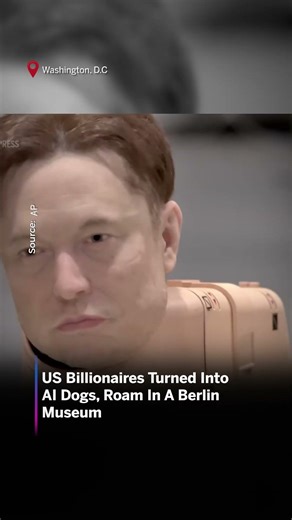 Viral: US Billionaires Turned Into AI Dogs, Roam In Berlin's Neue Nationalgalerie