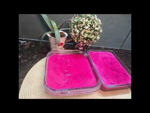 Dragon fruit pudding