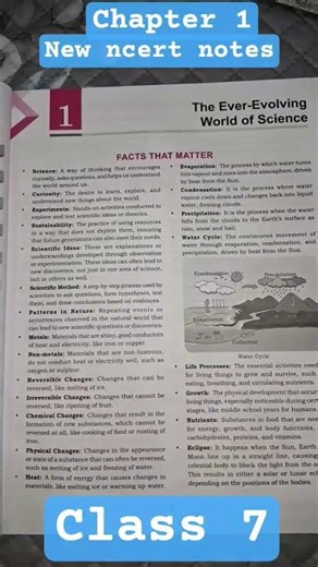 Class 7 Science Chapter 1 🔥 All Notes | Ever Evolving World of Science | NCERT 2026 | #shorts #notes