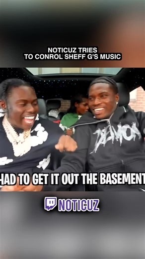 Noti on Instagram: "Noti tries to control Sheff G’s Music(TWITCH:NOTICUZ)"