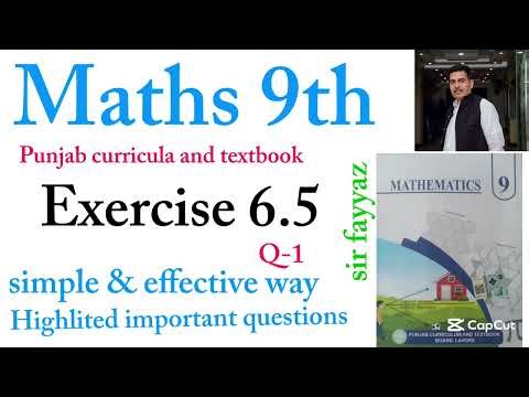 Maths class 9th | exercise 6.5 | Q 1 | ex 6.5 | Trigonometry | 9th | unit 6 | grade 9