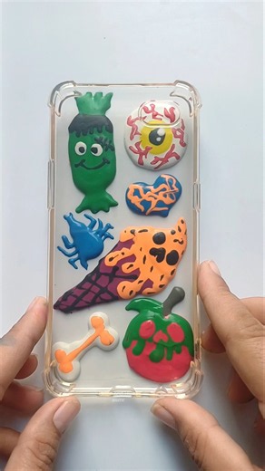 Satisfying Phone Case Painting Using Acrylic Paint // #shorts #diy #painting #art