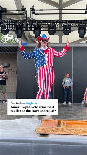 Watch: Ames 15-year-old wins best mullet at the Iowa State Fair