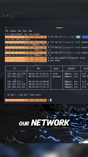 How Hackers Monitor and Spy on your Network Traffic A... #Shorts #hackingtutorialsdaily