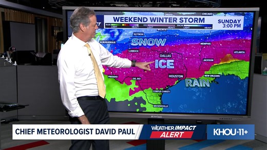 WATCH LIVE: A Winter Storm Watch is in effect for most of Southeast Texas beginning Saturday. Chief Meteorologist David Paul has the latest timing. | KHOU 11 News