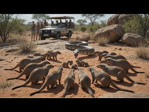15 Mongooses vs 15-Foot Python - Real Kruger Safari
