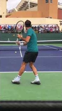 Roger Federer Practice Court level View