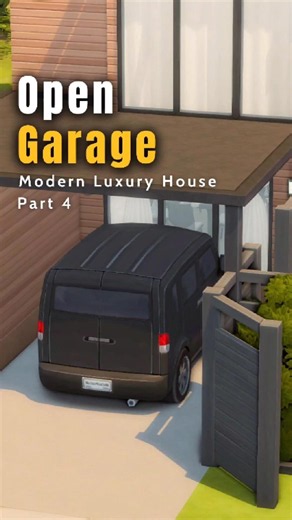 Building a Modern Open Garage | Modern Luxury House | Part 4 #sims4 #thesims4 #sims4nocc #sims4build
