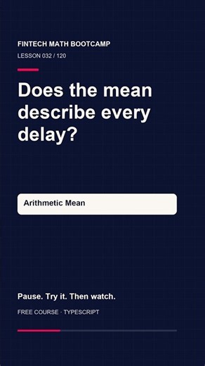 Does the mean describe every delay? | Fintech Math 032/120 #trading #calculus #math #algotrading