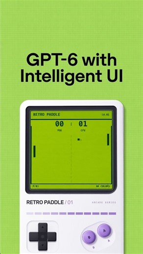 Make a game using GPT-6 with Intelligent UI