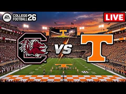 🔴 LIVE South Carolina vs Tennessee | College Football 26 Full Game Highlights 🏈 Gameplay