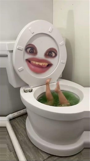 wow, beautiful big toilet jumping ever #asmr #funny #gadgests ￼