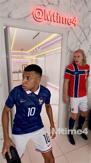 Mbappé Ruined Haaland’s Perfect Prank Without Trying 😂🚪 #parody #football #haaland #worldcup