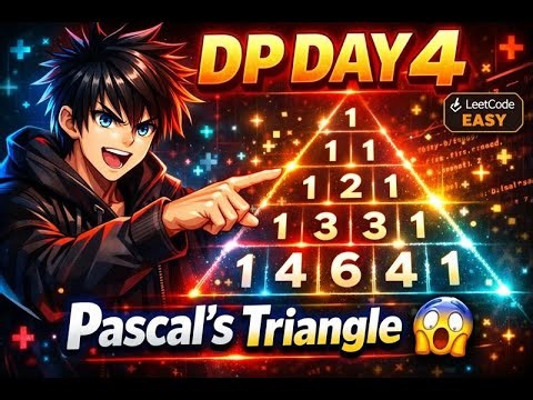 DP DAY 4 🔥 Pascal’s Triangle FINALLY Makes Sense | Best DP Explanation