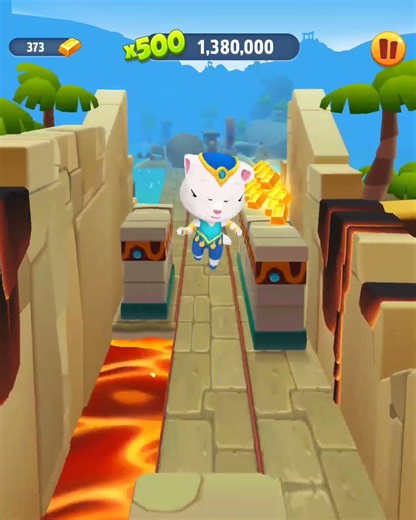 Talking Tom Gold Run Genie Angela Runs in Lost City Funny Race Android Gameplay #Shorts