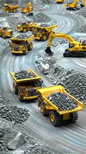 Miniature Mining Masterpiece: Heavy Equipment in Action! 🚧🚚