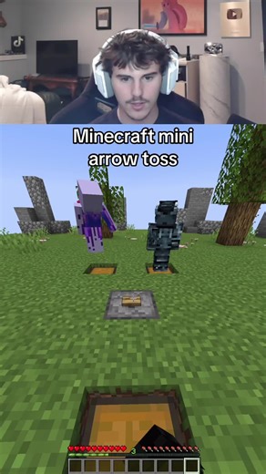 Minecraft arrow toss #minecraft #minecraftmemes #minecrafter | minecraft