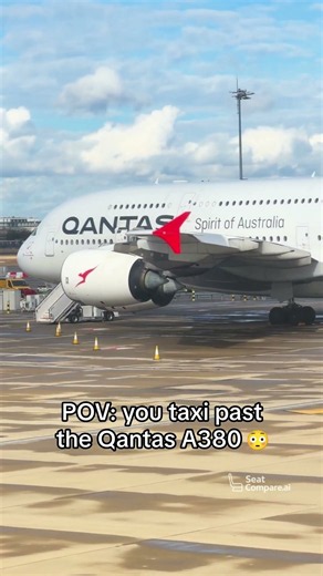 Qantas A380 at LHR 🦘best A380 livery?👇 #aviation #avgeek #planespotting #qantas #a380 #heathrow