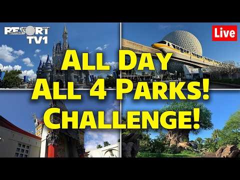 🔴Live: ALL DAY - All Four Parks - Park Hopping Challenge - Part 1 - 10-10-26 - Walt Disney World