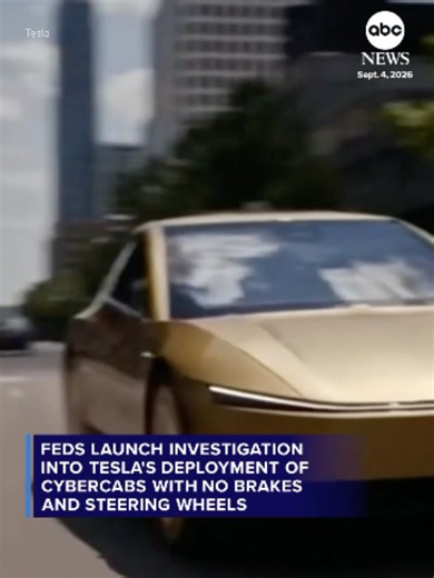 The National Highway Traffic Safety Administration has launched an investigation into Tesla's deployment of approximately 1,000 Cybercab vehicles in Austin, Texas, that have no steering wheels or brake pedals. #tesla #austin #selfdrivingcar #tech #news #abcnews
